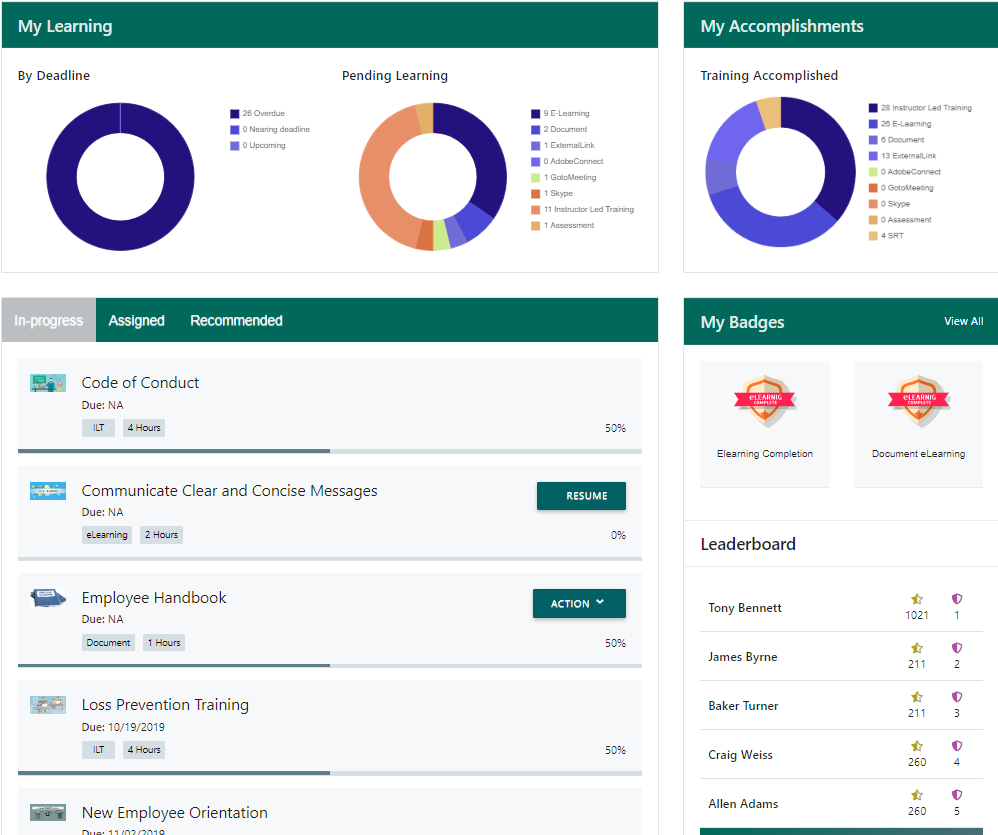 Engaging User-Friendly LMS Interface